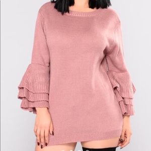 Mauve sweater dress